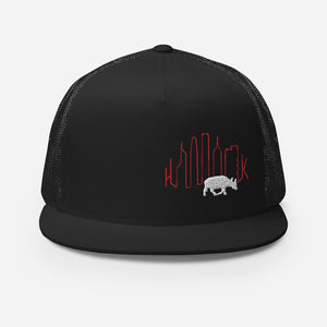 852 Buffalo Skyline | Flat Brim Trucker Cap