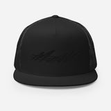 Mui Wo Reppin' All Black | Flat Brim Trucker Cap