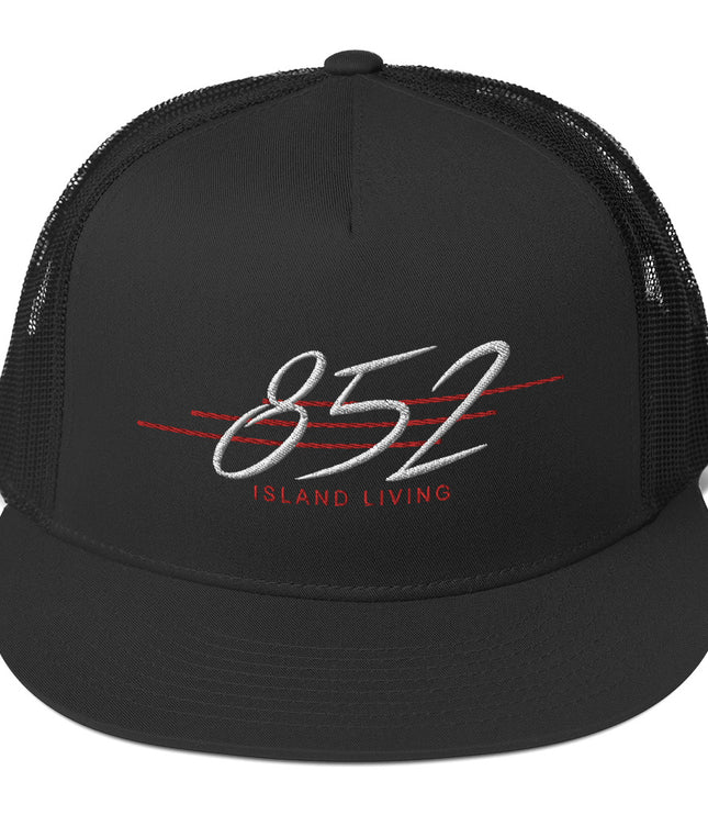 852 Island Living Retro Cool (WHITE/RED Thread) | Trucker Cap