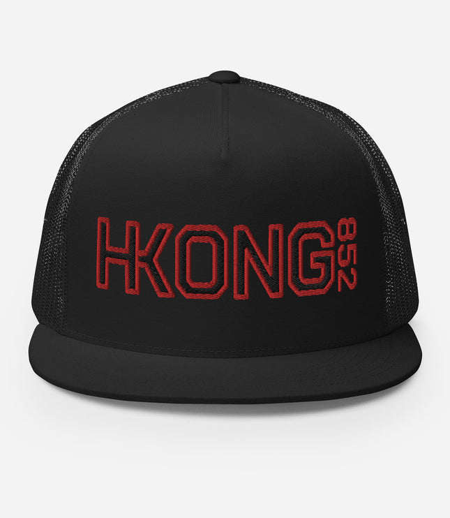 HKONG 852 (RED/BLACK Tread) Trucker Cap