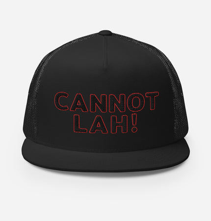 Cannot Lah! Bubble Text (Black/Red) | Trucker Cap