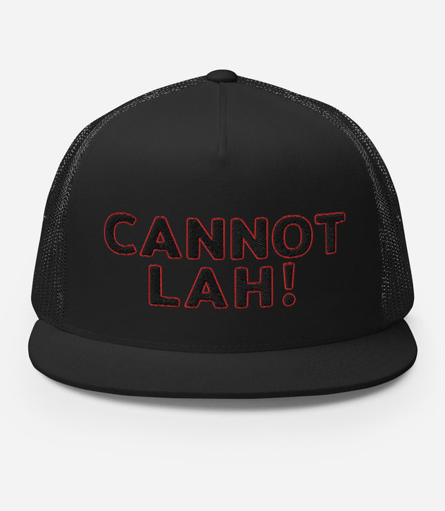 Cannot Lah! Bubble Text (Black/Red) | Trucker Cap