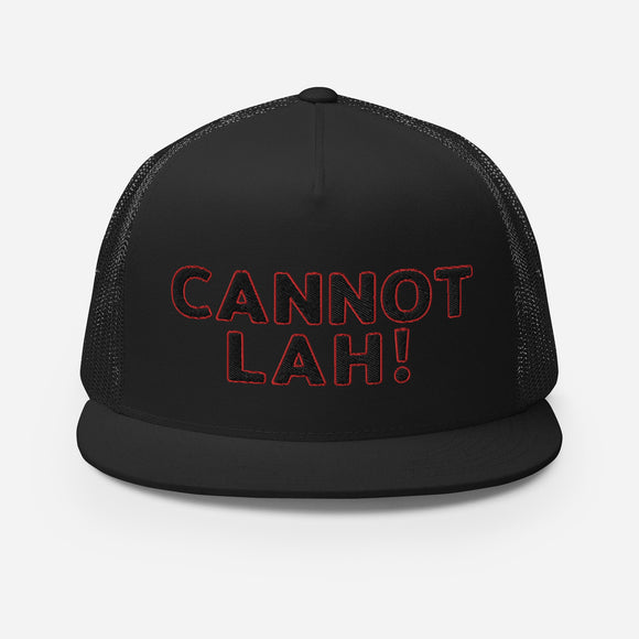 Cannot Lah! Bubble Text (Black/Red) | Trucker Cap