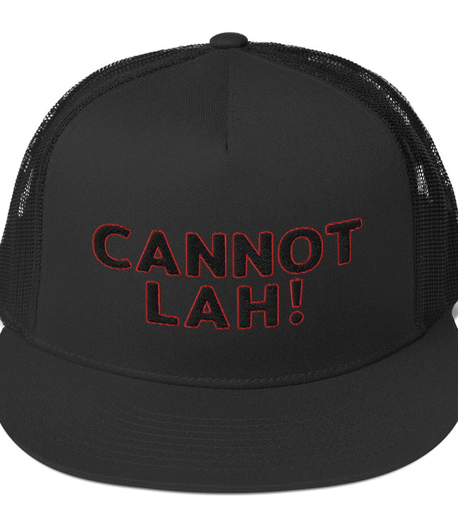 Cannot Lah! Bubble Text (Black/Red) | Trucker Cap