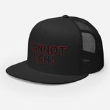 Cannot Lah! Bubble Text (Black/Red) | Trucker Cap