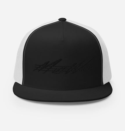 Mui Wo Reppin' All Black | Flat Brim Trucker Cap