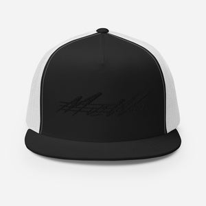 Mui Wo Reppin' All Black | Flat Brim Trucker Cap