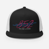 852 Island Living Retro Cool (PNK/BLUE Thread) | Trucker Cap