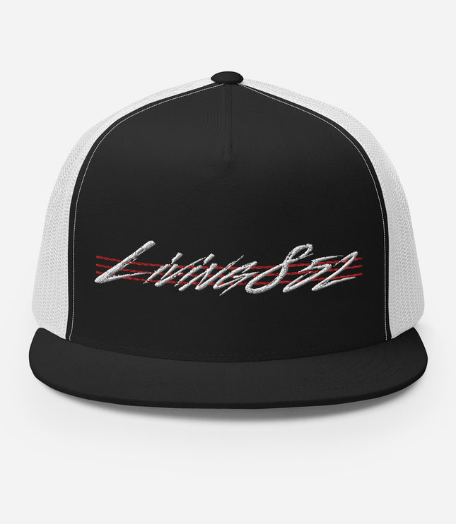 Living852 Throwback (WHITE/RED Thread) | Trucker Cap