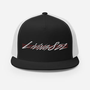 Living852 Throwback (WHITE/RED Thread) | Trucker Cap