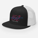 852 Island Living Retro Cool (PNK/BLUE Thread) | Trucker Cap