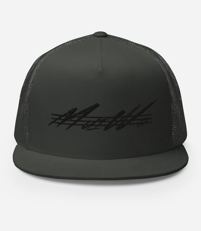 Mui Wo Reppin' All Black | Flat Brim Trucker Cap