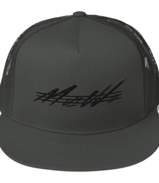 Mui Wo Reppin' All Black | Flat Brim Trucker Cap