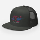 852 Island Living Retro Cool (PNK/BLUE Thread) | Trucker Cap