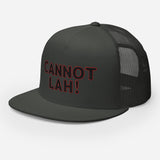 Cannot Lah! Bubble Text (Black/Red) | Trucker Cap