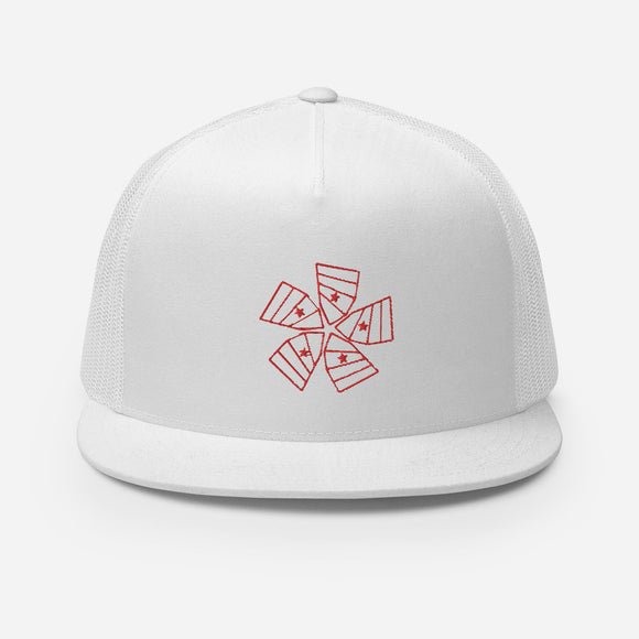 Junk Sail Bauhinia | Flat Brim Trucker Cap