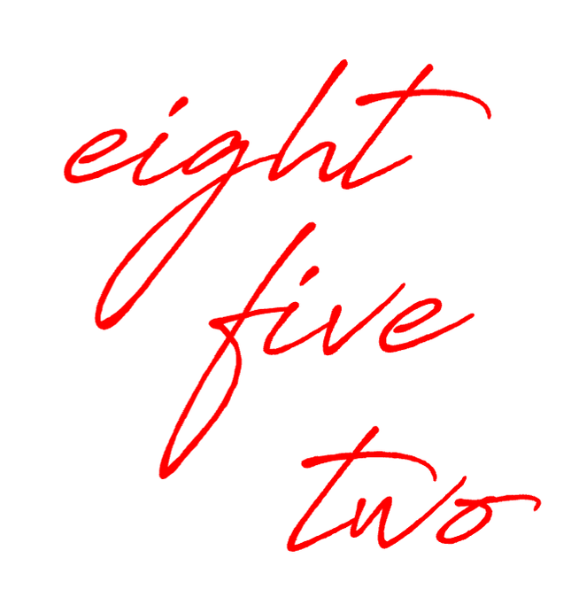 Eight Five Two Script | Unisex Short Sleeve V-Neck Tee Shirt