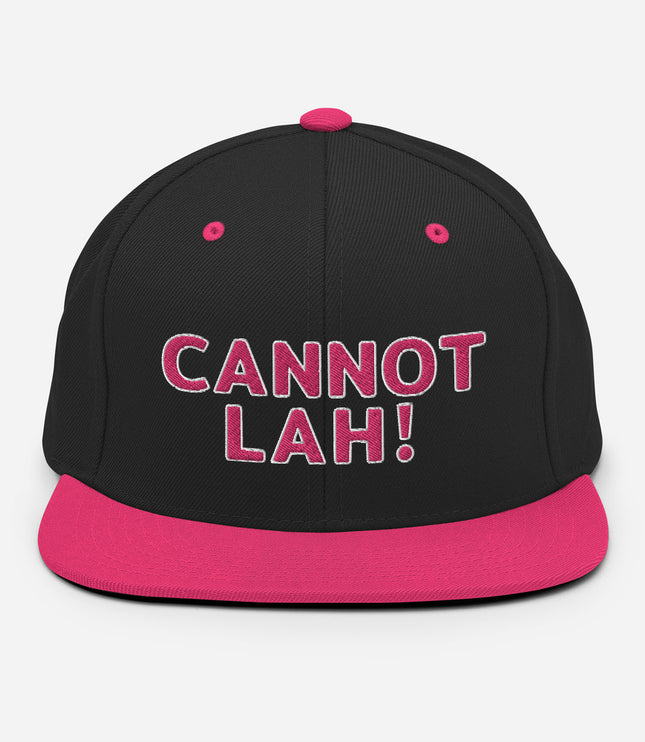 Cannot Lah! Bubble Text (Flamingo) | Snapback Hat