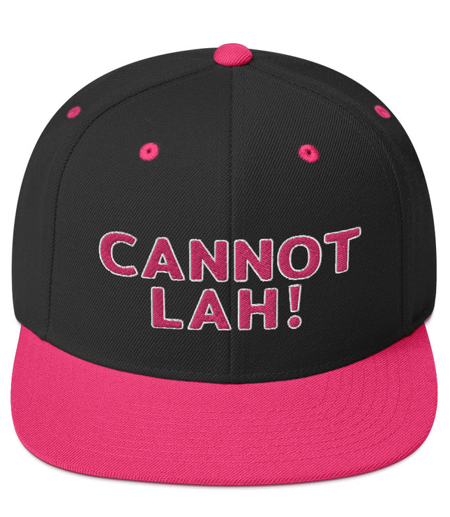 Cannot Lah! Bubble Text (Flamingo) | Snapback Hat