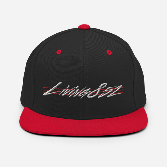 Living852 Throwback (WHITE/RED Thread) | Snapback Hat