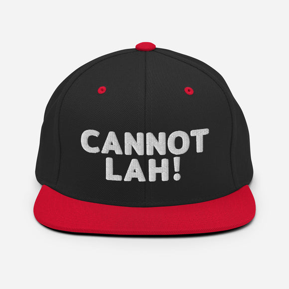 Cannot Lah! Bubble Text | Snapback Hat
