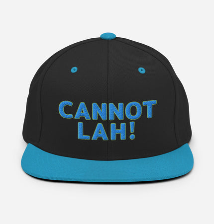 Cannot Lah! Bubble Text (BLUE/GRN) | Snapback Hat