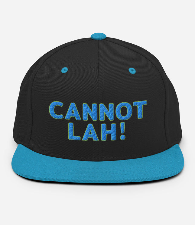 Cannot Lah! Bubble Text (BLUE/GRN) | Snapback Hat
