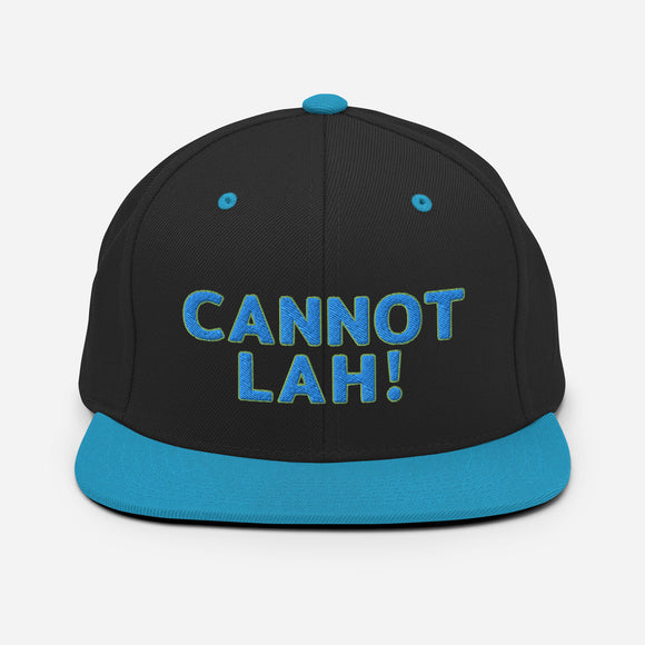 Cannot Lah! Bubble Text (BLUE/GRN) | Snapback Hat