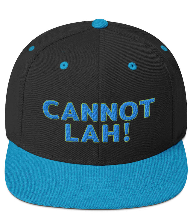 Cannot Lah! Bubble Text (BLUE/GRN) | Snapback Hat
