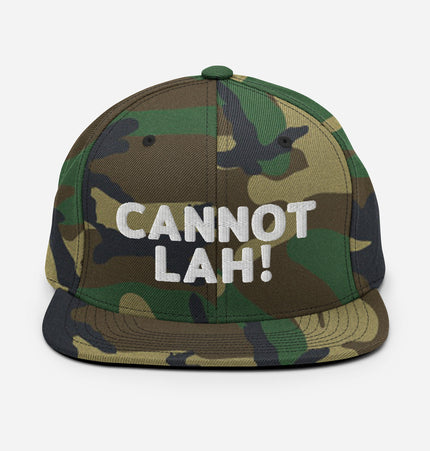 Cannot Lah! Bubble Text | Snapback Hat