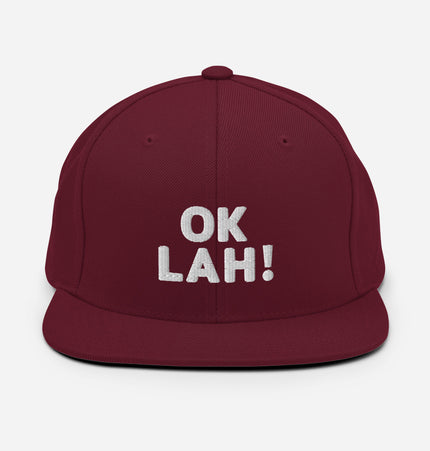 OK LAH! Bubble Text | Snapback Hat