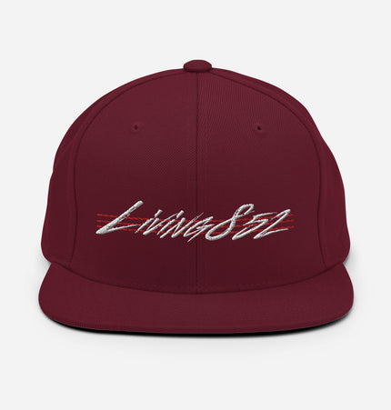 Living852 Throwback (WHITE/RED Thread) | Snapback Hat
