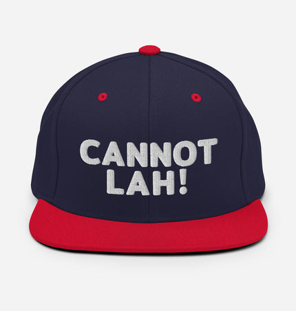 Cannot Lah! Bubble Text | Snapback Hat