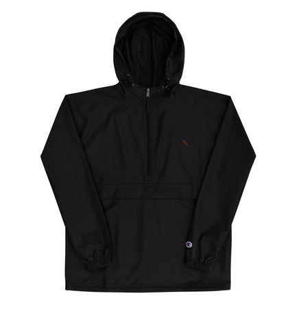 852 Junk Heart Black | Embroidered Champion Packable Jacket
