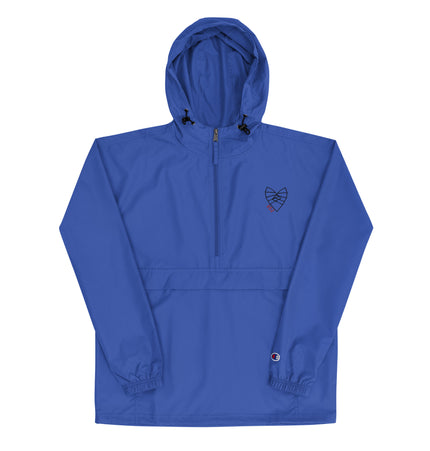 852 Junk Heart Black | Embroidered Champion Packable Jacket