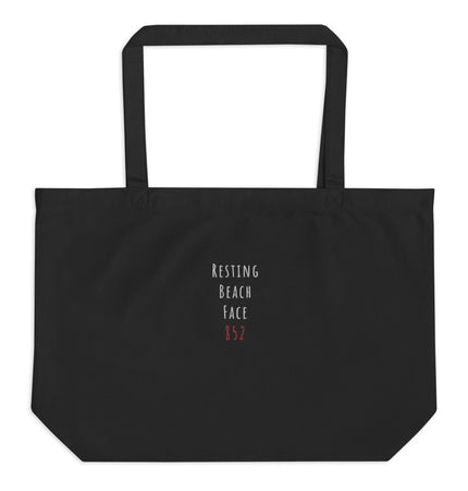 Resting Beach Face 852 | Large organic tote bag