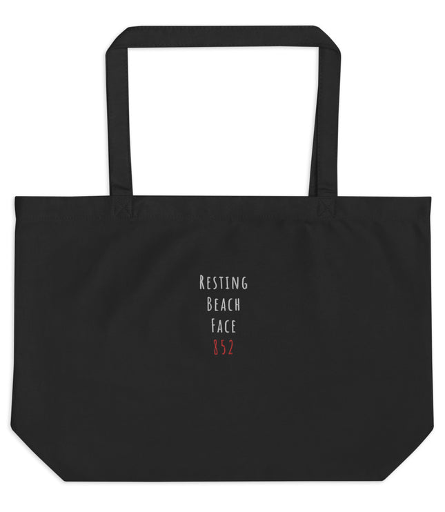 Resting Beach Face 852 | Large organic tote bag