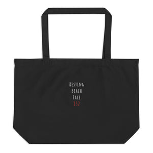 Resting Beach Face 852 | Large organic tote bag