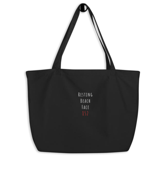Resting Beach Face 852 | Large organic tote bag