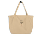 Resting Beach Face 852 | Large organic tote bag