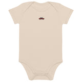 Itsy Bitsy Red Taxi | Organic cotton baby bodysuit