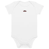 Itsy Bitsy Red Taxi | Organic cotton baby bodysuit