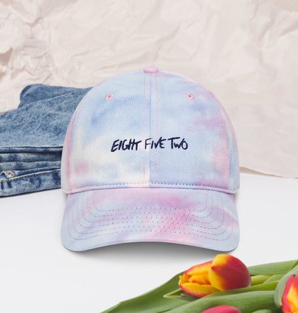 Eight Five Two Scrawl | Tie dye dad hat