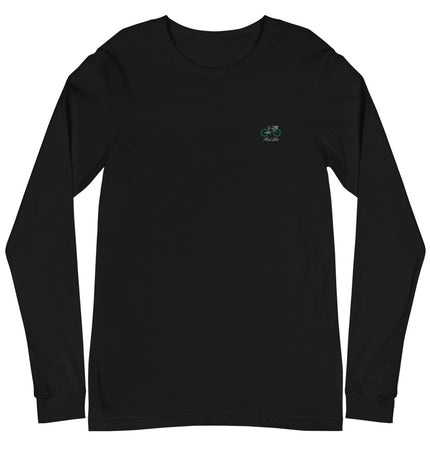 Mui Wo Bike Life Green Wheel | Unisex Long Sleeve Tee