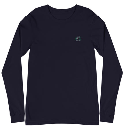 Mui Wo Bike Life Green Wheel | Unisex Long Sleeve Tee