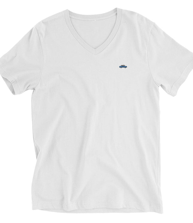 Itsy Bitsy Blue Taxi - Plain Jane | Unisex Short Sleeve V-Neck Tee Shirt