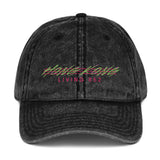 Hong Kong Living 852 (GRN/PNK) | Vintage Cotton Twill Dad Cap