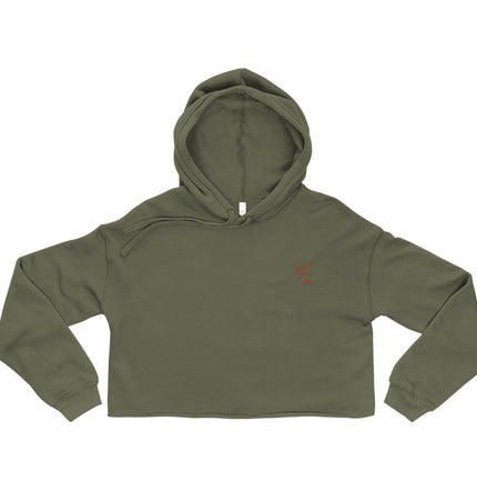 Eight Five Two Script | Womens Crop Hoodie Sweatshirt