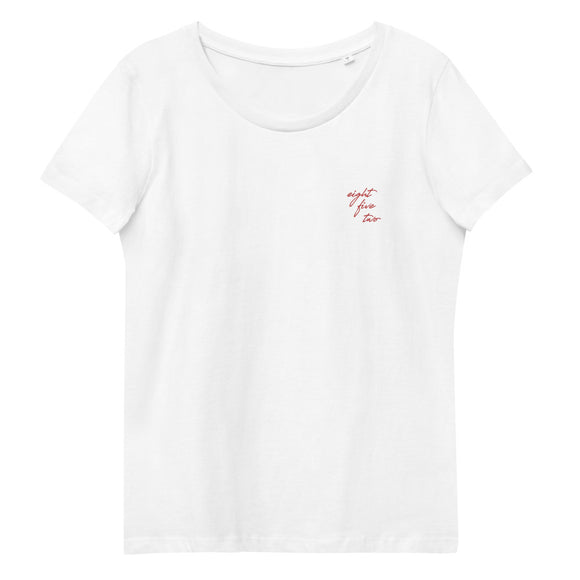 Eight Five Two Script | Women's Fitted Eco Tee